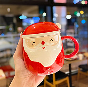 Кухоль з кришкою новорічна Santa Claus 4 13717 350 мл Киев