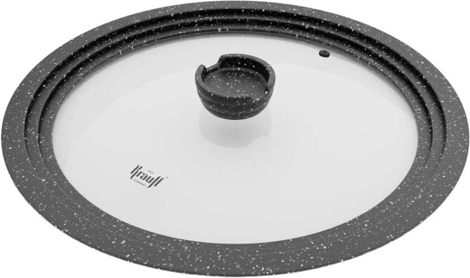 Кришка скляна Krauff 29-305-093 24-28 см сіра Киев - изображение 1