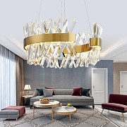 Люстра стельова LED 7006-800C-k Латунь 45-170х80х80 см. Киев