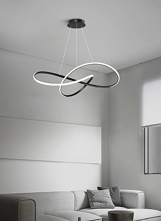 Люстра стельова LED 903-450-bk-k Чорний 30-150х52х52 см. Киев - изображение 1