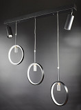 Люстра стельова LED AA239/3+2 Чорний 30-150х6х80 см. Киев