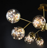 Люстра стельова LED AOC19/9-ab+led Латунь 42-72х110х110 см. Киев
