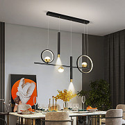Люстра стельова LED C19/1000-k Чорний 35-110х10х100 см. Киев