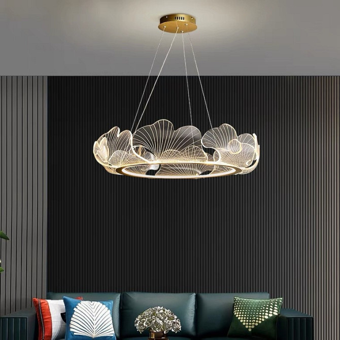 Люстра стельова LED D5020M/800-k Золото 30-150х80х80 см. Киев - изображение 1