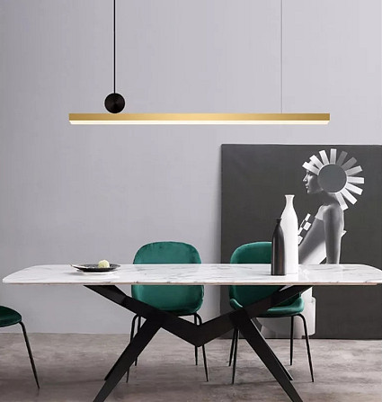 Люстра стельова LED D7056/1180-k Золото 13-150х6х118 см. Киев - изображение 1