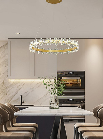 Люстра стельова LED D8089/400-k Золото 15-150х40х40 см. Киев - изображение 1