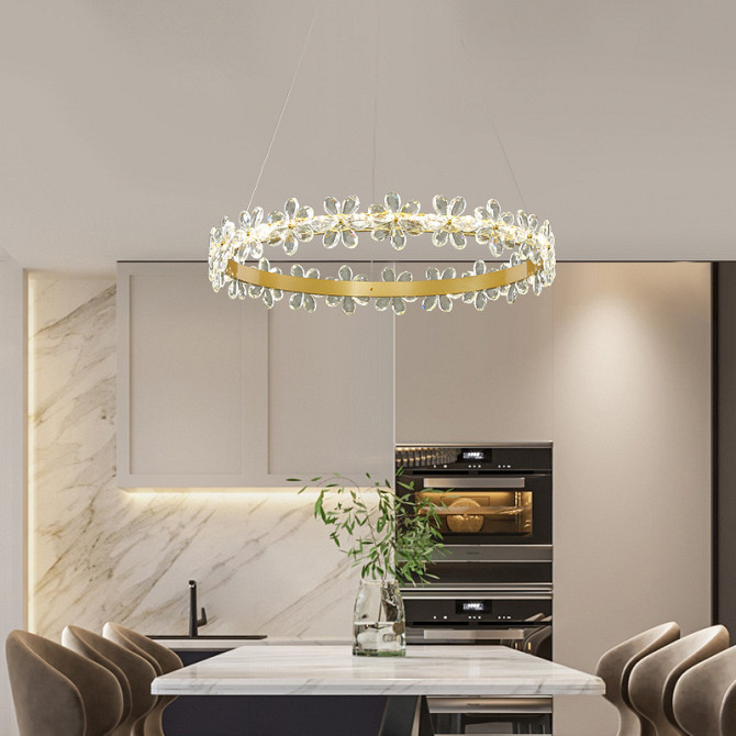 Люстра стельова LED D8089/600-k Золото 15-150х60х60 см. Київ - изображение 1