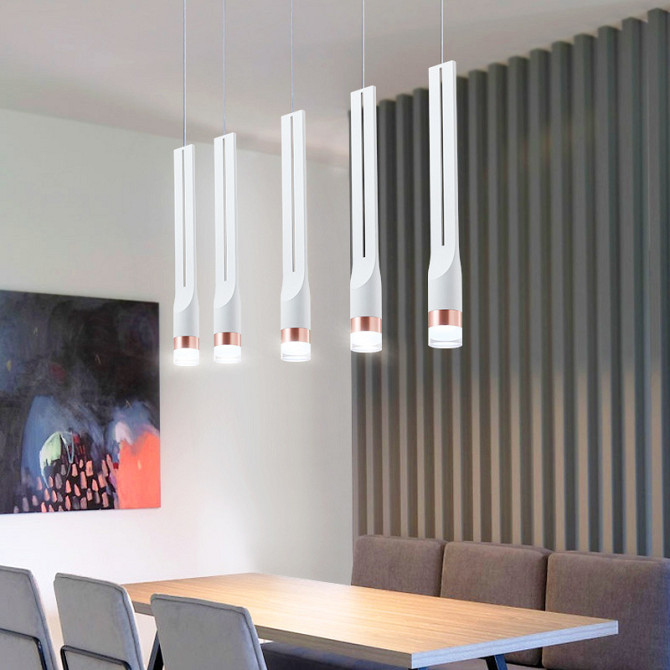 Люстра стельова LED DE10C/1-wh-k Білий 50-170х10х10 см. Киев - изображение 1