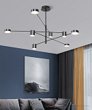 Люстра стельова LED DE31/8-bk-k Чорний 40-90х102х102 см. Киев
