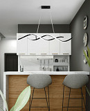Люстра стельова LED H18L-1000-bk-k Чорний 25-100х14х103 см. Киев