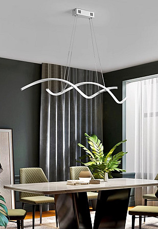 Люстра стельова LED H18L-1200-wh-k Білий 25-100х14х120 см. Киев - изображение 1