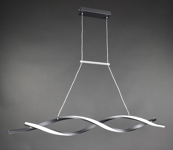 Люстра стельова LED H20L-1000-bk Чорний 25-100х14х100 см. Киев - изображение 1