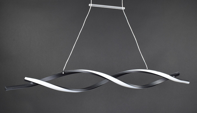 Люстра стельова LED H20L-1200-bk Чорний 25-100х14х120 см. Киев - изображение 1