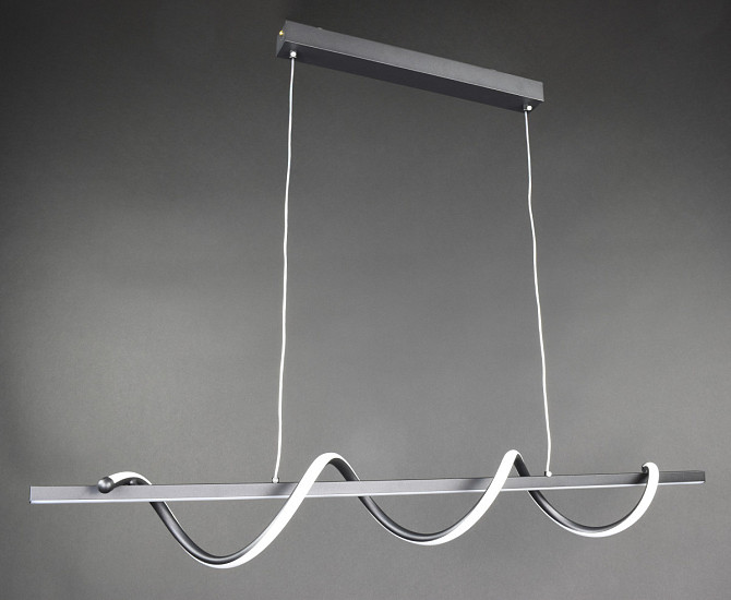 Люстра стельова LED H22L-1000-bk Чорний 25-110х14х100 см. Киев - изображение 1