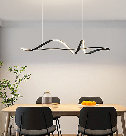 Люстра стельова LED H26L-1000-bk-k Чорний 30-140х20х100 см. Киев - изображение 1