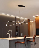 Люстра стельова LED H35L-1000-bk-k Чорний 25-150х15х100 см. Киев
