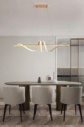 Люстра стельова LED K23-1000-gd-k Золото 30-100х20х100 см. Київ - изображение 1