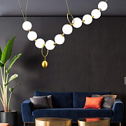 Люстра стельова LED MBJ9-1650-k Латунь 30-160х20х150 см. Киев