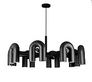 Люстра стельова LED MJ18-1000-bk-k Чорний 45-175х100х100 см. Киев