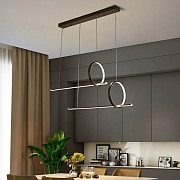 Люстра стельова LED MJ24B-1100-bk-k Чорний 50-150х25х100 см. Киев