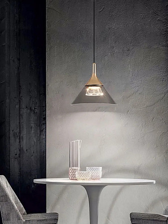 Люстра стельова LED MJ55/1-gd-k Золото 25-180х20х20 см. Київ - изображение 1