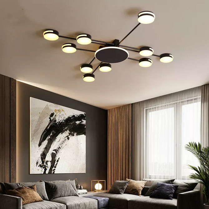 Люстра стельова LED R88/10-bk-k Чорний 10х100х100 см. Київ - изображение 1
