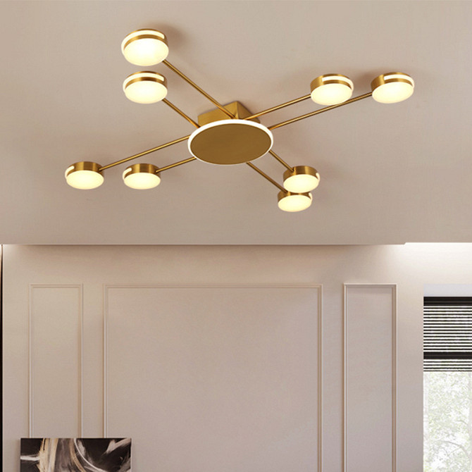 Люстра стельова LED R88/8-AB-k Латунь 10х100х100 см. Киев - изображение 1