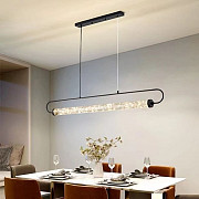 Люстра стельова LED S01-1200-k Чорний 25-150х6х120 см. Киев