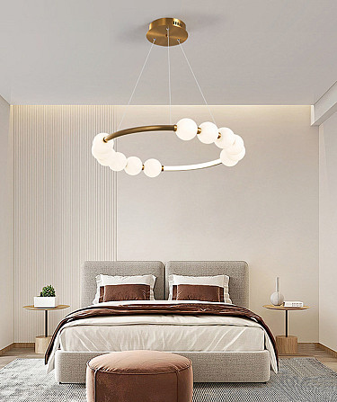 Люстра стельова LED SG33-800-k Латунь 25-140х82х82 см. Киев - изображение 1