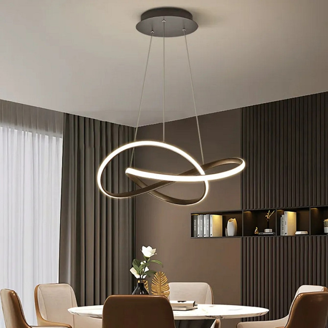 Люстра стельова LED SG6-800-bk-k Чорний 40-140х80х80 см. Київ - изображение 1