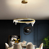 Люстра стельова LED SGA16-800-ab-k Латунь 40-150х80х80 см. Киев