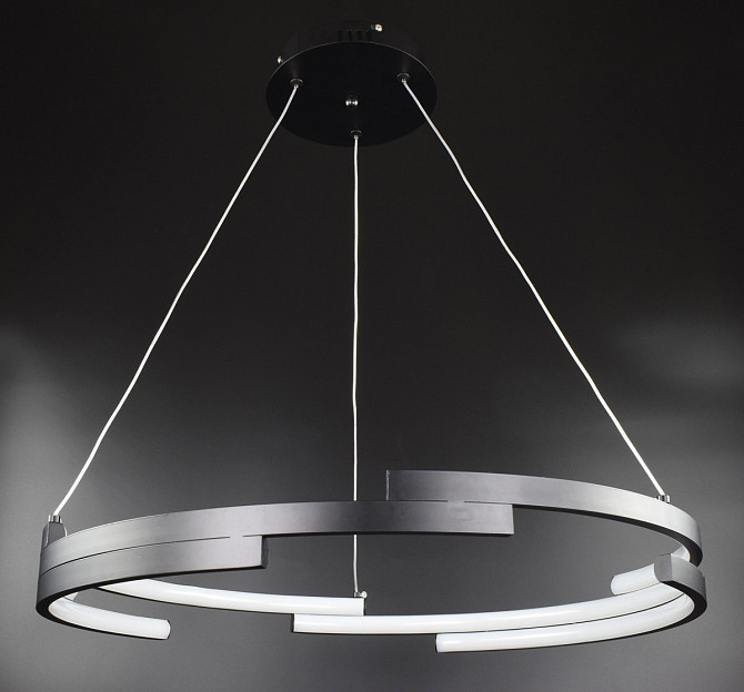 Люстра стельова LED SGA17-500-bk Чорний 30-150х56х56 см. Київ - изображение 1