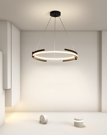 Люстра стельова LED SGA18-600-bk-k Чорний 40-200х65х65 см. Киев - изображение 1