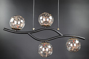 Люстра стельова LED YQ318/4-bk-led Чорний 45-150х13х70 см. Киев