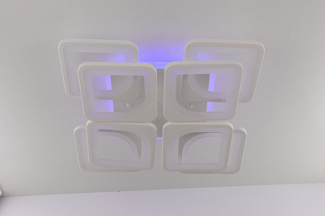Люстра стельова LED з пультом A2281/4+4S-RGB-wh Білий 11х43х43 см. Київ - изображение 1