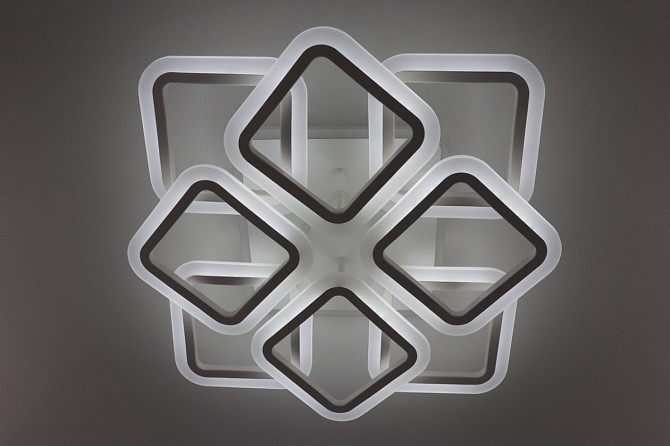 Люстра стельова LED з пультом A2400/4+4S-RGB-wh Білий 11х50х50 см. Киев - изображение 1