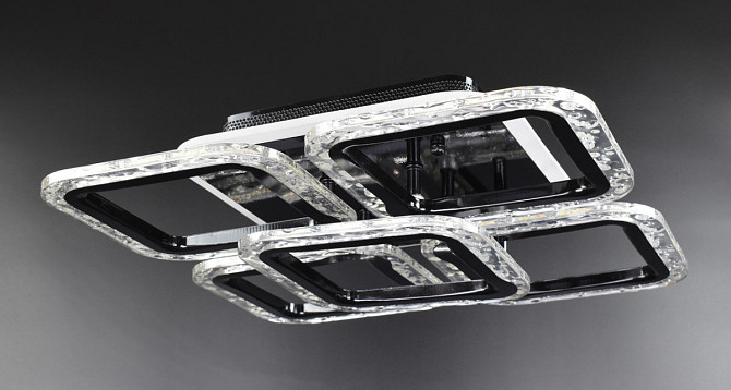 Люстра стельова LED з пультом A2517/4+1S-RGB-bk Чорний 10х38х38 см. Киев - изображение 1