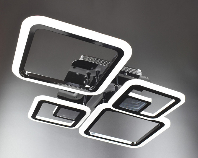 Люстра стельова LED з пультом A2720/2+2-3D-bk Чорний 10х48х71 см. Киев - изображение 1