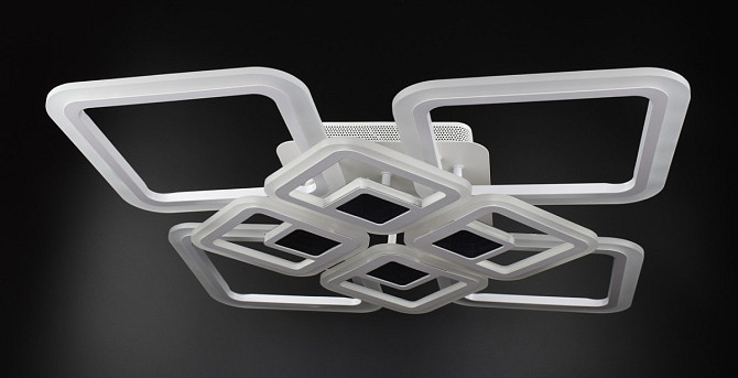 Люстра стельова LED з пультом A2720/4+4A-3D-wh Білий 11х59х59 см. Киев - изображение 1