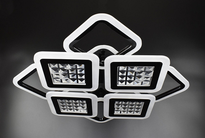 Люстра стельова LED з пультом A2723/4+4S-RGB-bk Чорний 11х54х62 см. Киев - изображение 1