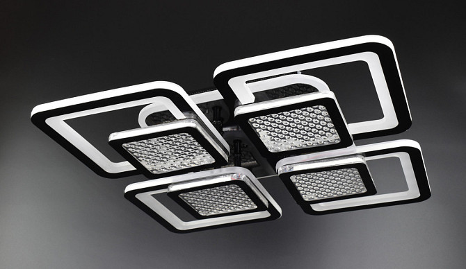 Люстра стельова LED з пультом A2727/4-RGB-bk Чорний 9х42х42 см. Киев - изображение 1