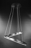 Люстра стельова LED з пультом A55060/2P(500+300)bk-ch Чорний 40-140х50х50 см. Киев