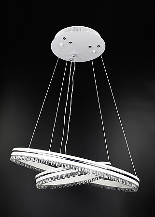 Люстра стельова LED з пультом A55060/2P-wh-ch Білий 40-120х50х50 см. Киев - изображение 1
