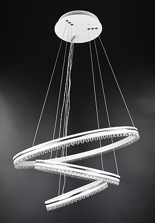 Люстра стельова LED з пультом A55060/3P-wh-ch Білий 50-140х60х60 см. Киев - изображение 1