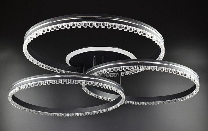 Люстра стельова LED з пультом A55063/3A-RGB-bk-ch Чорний 17х81х81 см. Киев - изображение 1