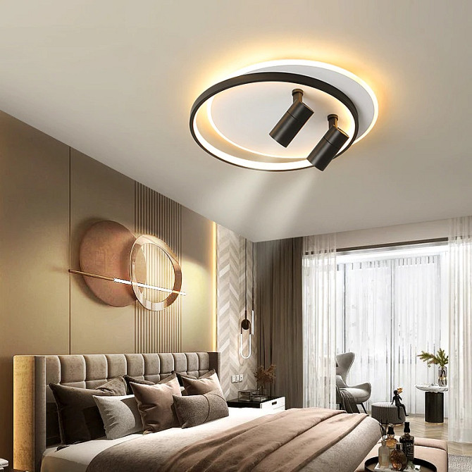 Люстра стельова LED з пультом K012/2-led-k Чорний 12х42х50 см. Киев - изображение 1