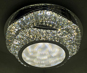 Люстра стельова кришталева LED з пультом C1784/500 Хром 18х50х50 см. Київ