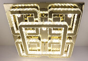 Люстра стельова кришталева LED з пультом C1787/800*800-gd Золото 17х80х80 см. Київ