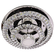 Люстра стельова кришталева LED з пультом C1793/500 Хром 19х50х50 см. Київ