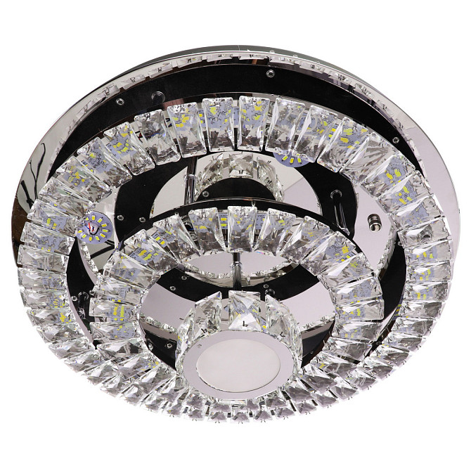 Люстра стельова кришталева LED з пультом C1793/500 Хром 19х50х50 см. Київ - изображение 1
